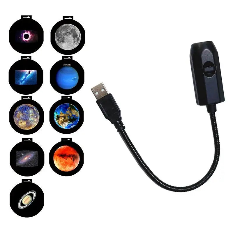 USB Moon Earth 360 Degree Projection Lamp Starry Sky Night Light Remote Control for Kids Bedroom Birthday Gift Home Ambiance