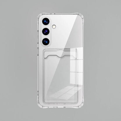Transparent Card Slot Silicone Case for Samsung Galaxy
