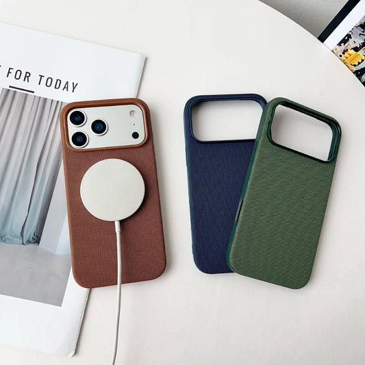 Official Original For Magsafe Apple Techwoven Case For iPhone 17 Pro Max 17Pro 17 Cases Magnetic Wireless Charging Protect Cover