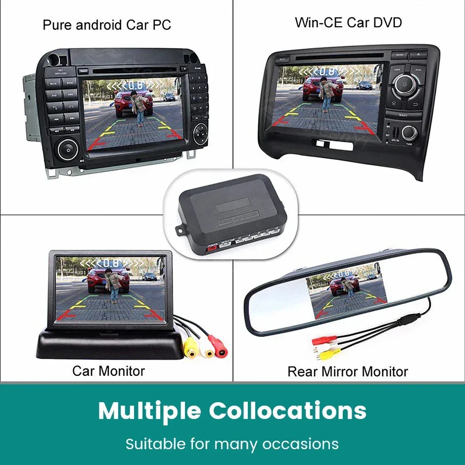 GreenYi AHD Car Video Parking Sensor Reverse Backup Radar Assistance Detector for Monitor Camera System 22mm Security Reversing - Urbizia