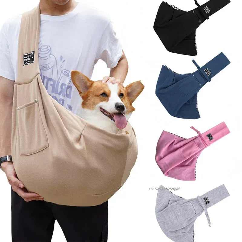 Comfortable Pet Crossbody Shoulder Bag Outdoor Travel Portable Cat Puppy Sling Carrier Bag Dog Carrying Supplies - Urbizia
