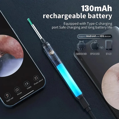 Visual Ear Wax Cleaner with Camera Wireless Otoscope Tool