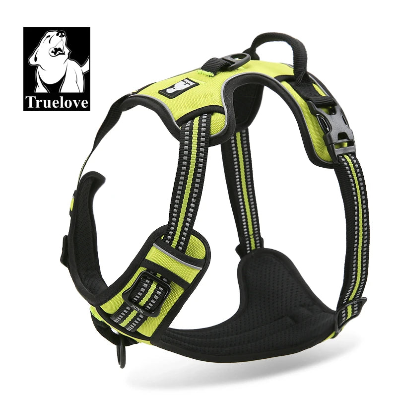 Truelove Pet Harness Fashionable Nylon Durable Dog Harness Reflective Breathable Padded Training Vest Luxury Pet Accessories