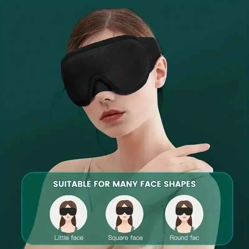 3D Contoured Eye Mask – Breathable & Ultra-Comfortable for Deep Sleep | Blocks Light Without Pressure on Eyes