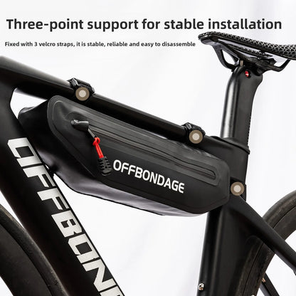OFFBONDAGE 2L Bicycle Bag Bike Triangle Bag Cycling Top Tube Front Frame Bag Waterproof MTB Road Pannier Bicycle Under Tube Bag