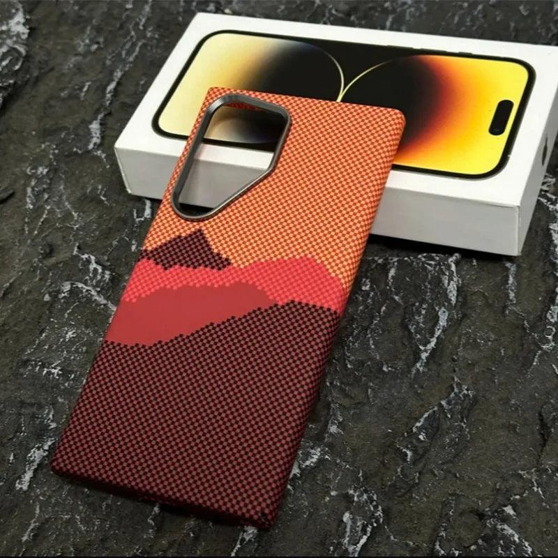 Carbon Fiber MagSafe Case with Alloy Lens Protection for Samsung Galaxy