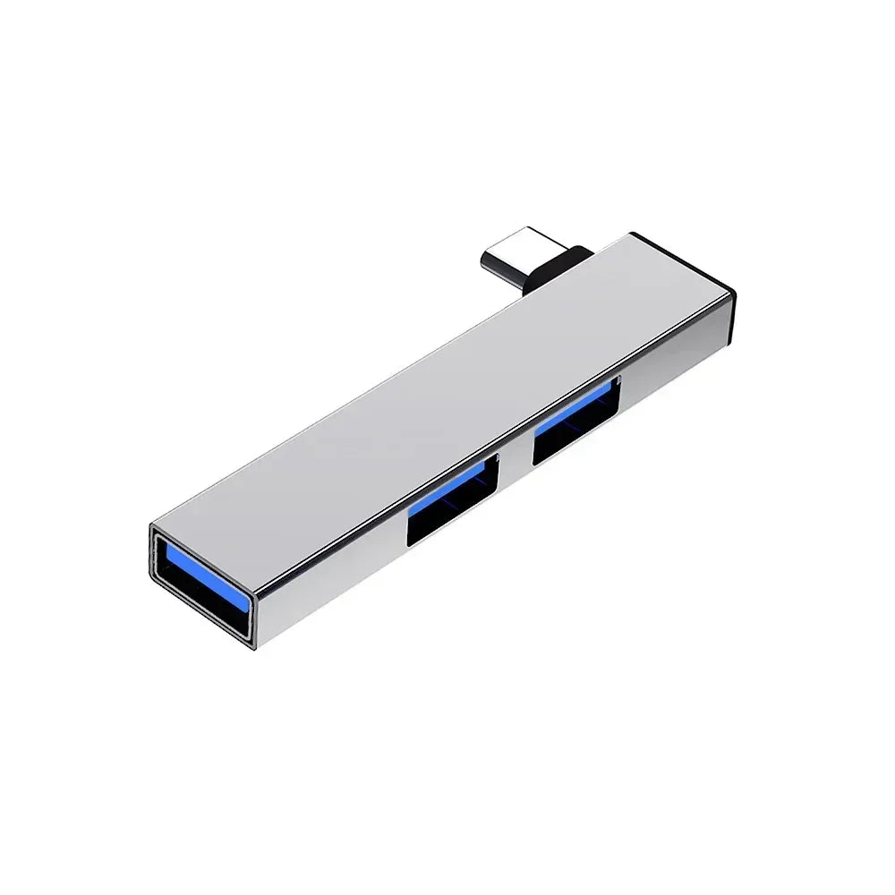 3-in-1 USB 3.0 Type-C Hub Splitter 5Gbps High-Speed Adapter