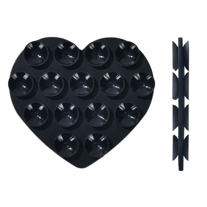 Silicone Sucker Mobile Phone Fixed Pad Hand-Free Heart-shape Suction Cup Bracket Strong Adsorption Phone Accessories