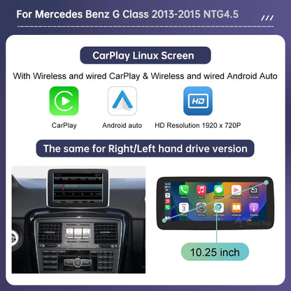 Linux Touch Screen for Mercedes Benz G Class W463 2013-2018 GPS With Wireless Carplay Android Auto Airplay Mirroring Car Radio