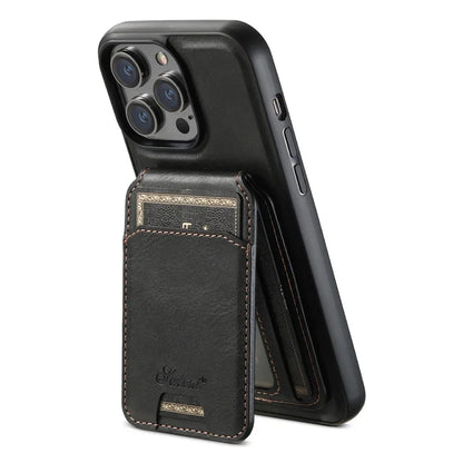 EUCAGR Magsafe Magnetic 2 In 1 Detachable Wallet Leather Case For iPhone 12 13 14 15 16 17 Pro Max Plus 16E 17 Air Holder Cover