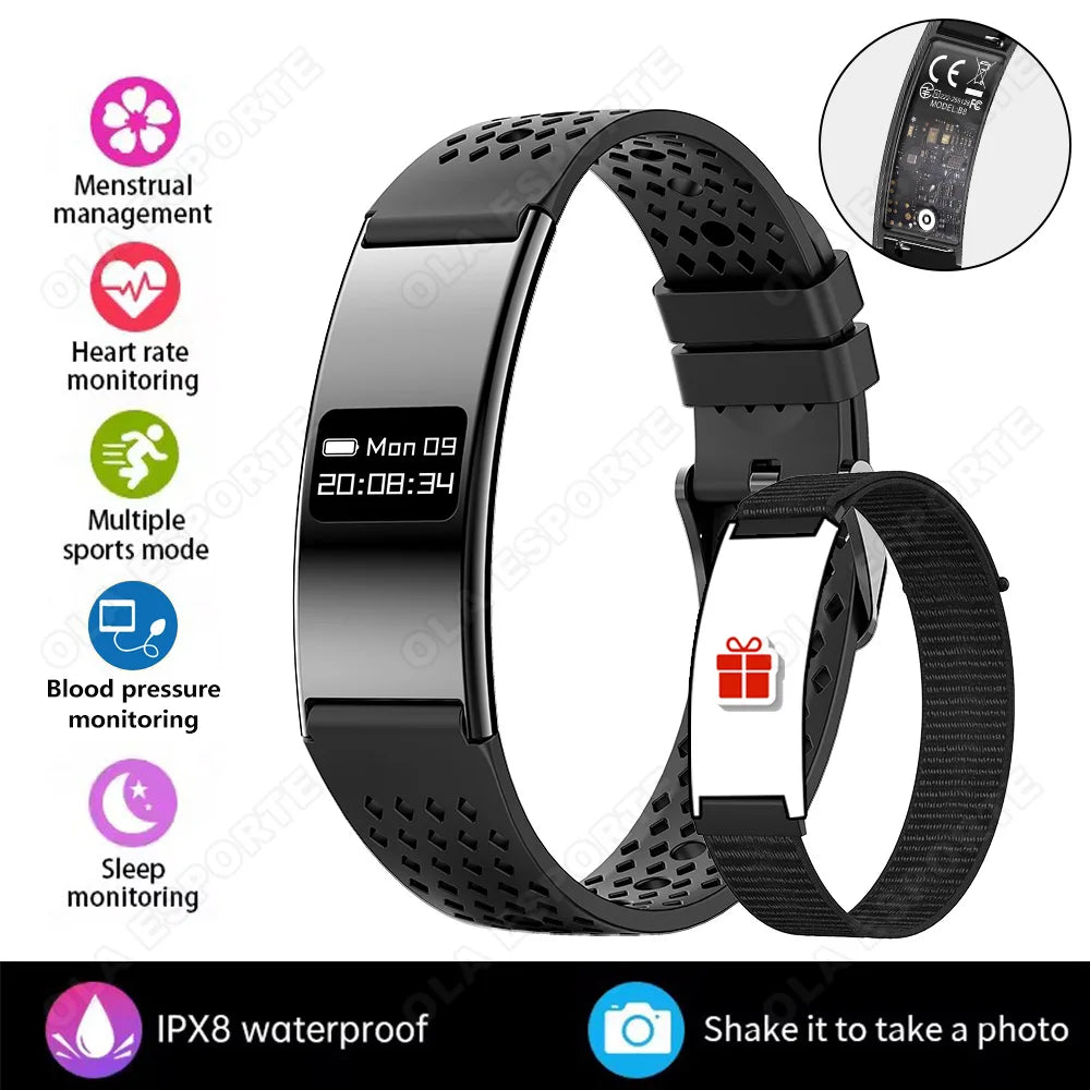 2026 New Smart Bracelet Ultra-thin Heart Rate Blood Oxygen Sleep Monitor IPX8 Waterproof Smart Watch Sports Women Men Smart Band