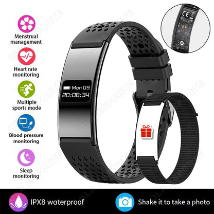 2026 New Smart Bracelet Ultra-thin Heart Rate Blood Oxygen Sleep Monitor IPX8 Waterproof Smart Watch Sports Women Men Smart Band