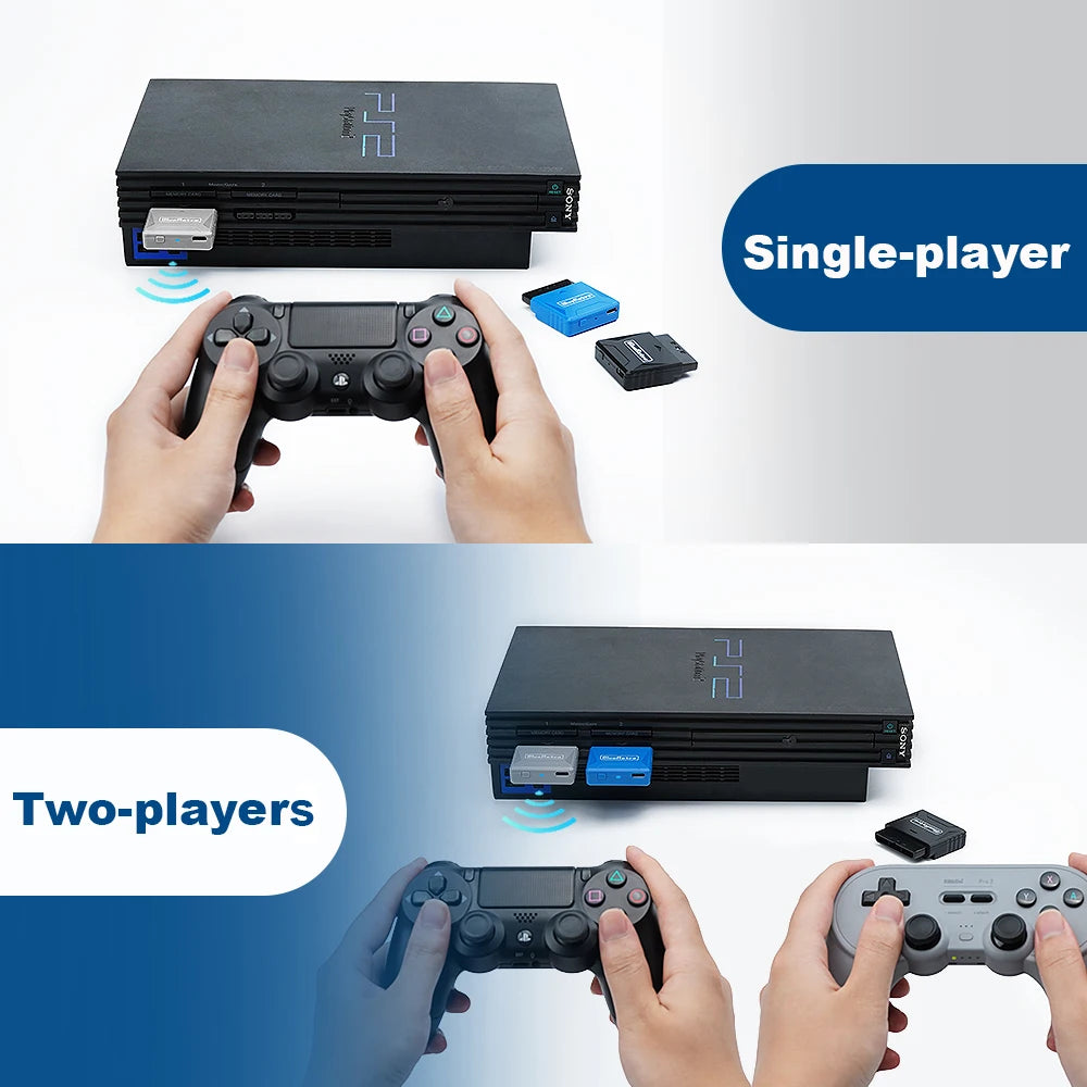 RetroScaler Mini Blueretro Receiver Adapter for PS1 PS One PS2 Compatible with 8bitdo PS4 PS5 Xbox Series X Wireless Controller