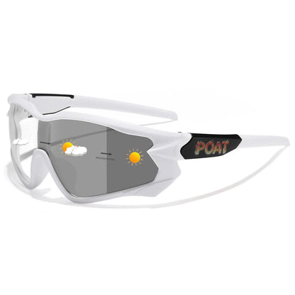 Men Women Photochromic Motorcycle Glasses Outdoor Sports Big Frame Windproof Cycling Running Hiking Goggles