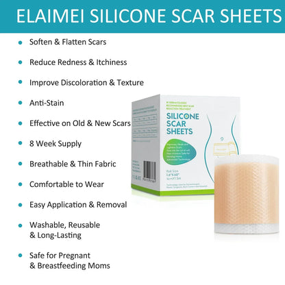 4cmx150cm Silicone Scar Sheets Removal Strips Silicone Gel Scar Strip For Acne Keloid Surgery Burn Treatment Scar Patch Hot Sale - Urbizia