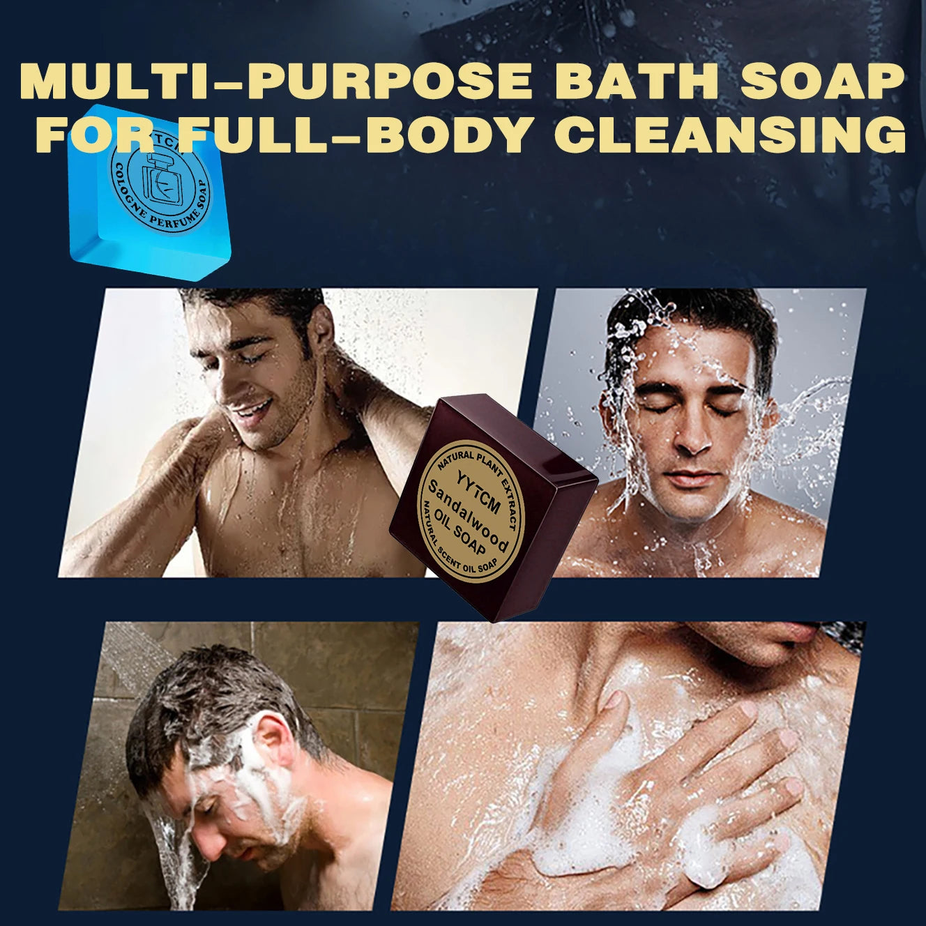 Men's Cologne Soap, Cologne Perfume Soap, Sandalwood Soap, Bath Soap Face Wash Bath Body Soap Essential Oil Handmade Soap 70g