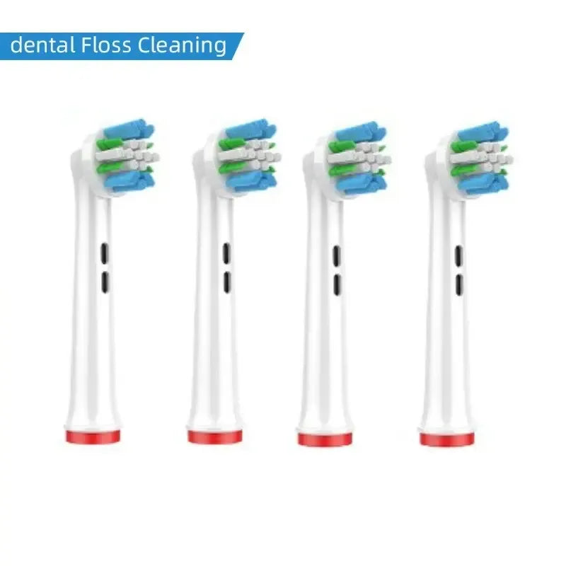 4PCS Dupont Bristle Electric Toothbrush Heads Whiten Teeth/Daily Clean/Precison Cleaning/Soft Care Teeth Function For Oral B - Urbizia