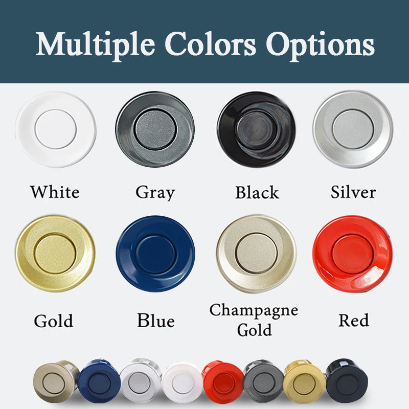 Hippcron Car LED Parking Sensor Kit 4 Sensors 22mm Reverse Radar Sound Alert Indicator System 8 Colors