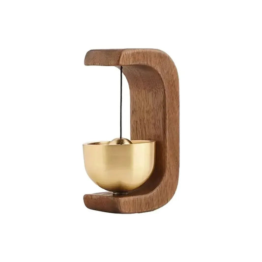 Dopamine Wind-bell Magnetic Inhalation Home Wind-bell Beech Car Into The Door To Remind The Bell Copper Bell Walnut Copper Ornam - Urbizia
