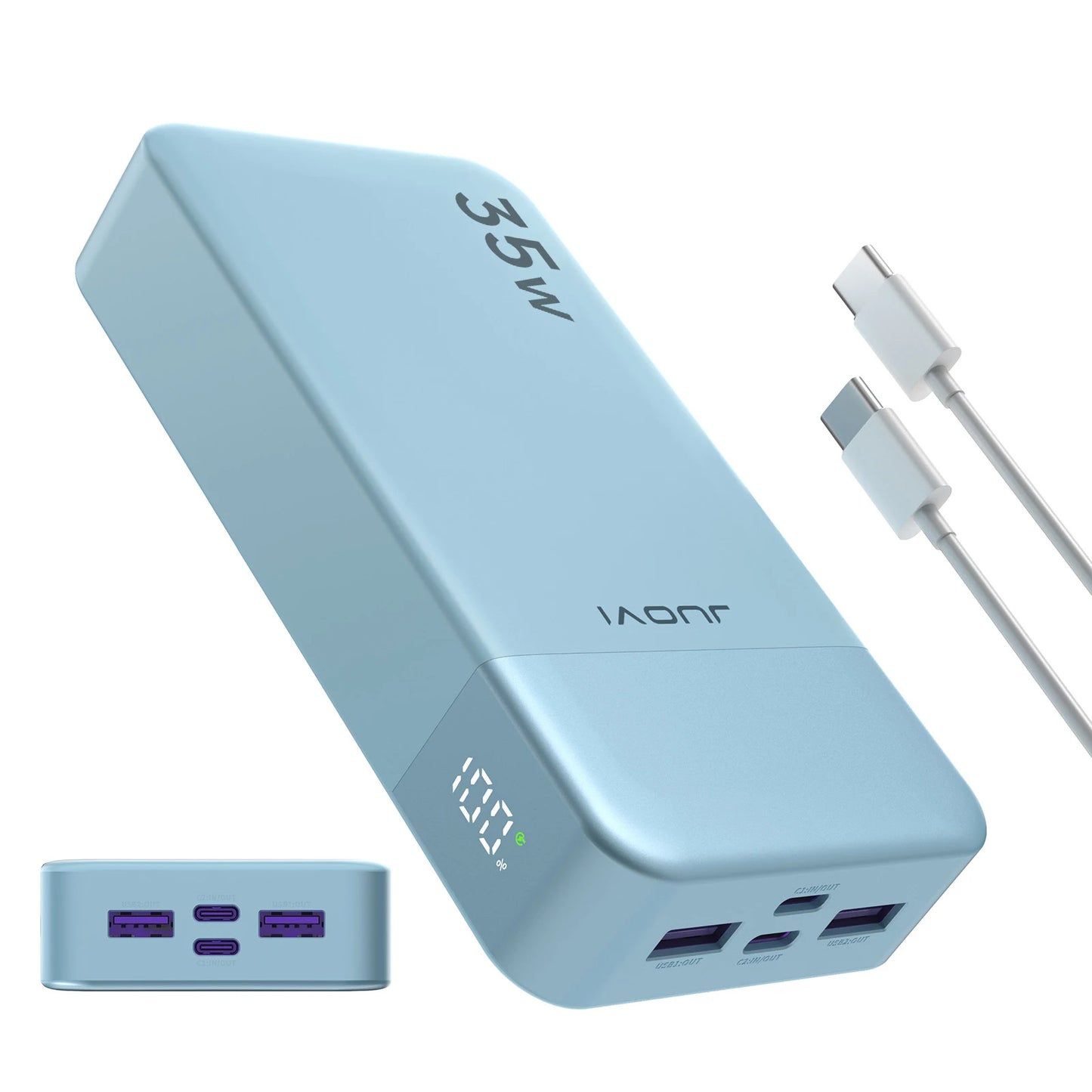 Portable Power Bank 20000mAh, JUOVI 35W Portable Charger, Battery Pack Fast Charging, PD3.0 QC4.0 External Phone Battery Pack