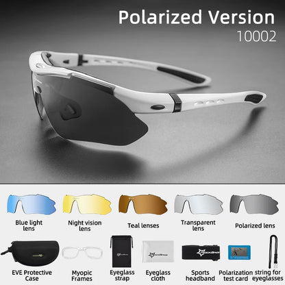 ROCKBROS Cycling Glasses Bike Bicycle Glasses MTB Road Cycling Glasses UV400 Sunglasses Myopia Frame MTB Mountain Bicycle Goggles