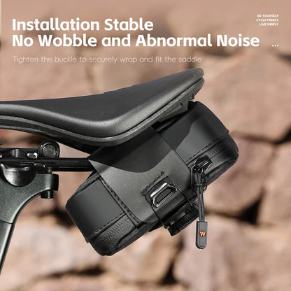 WEST BIKING Bicycle Saddle Bag 0.2L Knob Self Locking Tail Bag Portable Cycling Tool Bag Waterproof Bike Bag Bike Accessories