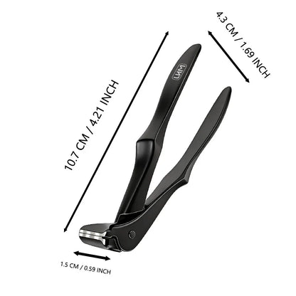 Ingrown Nail Clippers, Slanted Curved Blade Toenail Clippers, Wide Jaw Anti-Splash Nail Clipper for Thick Ingrown Nails, Stainle
