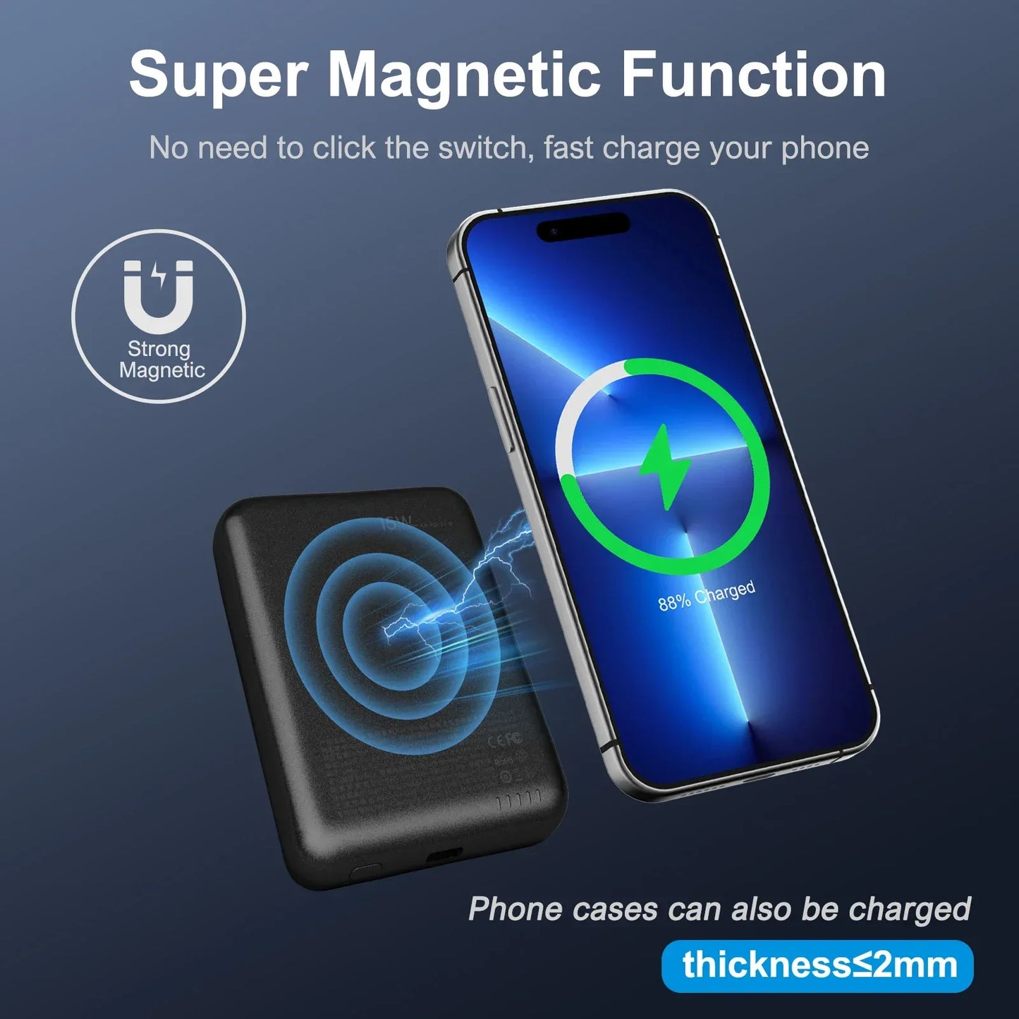 Magnetic Power Bank 5000mAh 20W Wireless Fast Charging