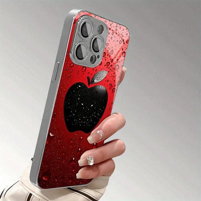 iPhone Lucky Red Water Drop Glass Case