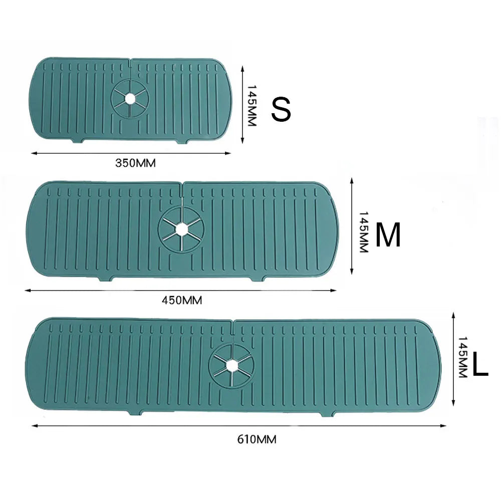 Silicone Drainage Pad Bathroom Kitchen Faucet Drip Mat Wash Basin Sink Splash Proof Draining Pad Table Heat Insulation Protector