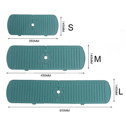 Silicone Drainage Pad Bathroom Kitchen Faucet Drip Mat Wash Basin Sink Splash Proof Draining Pad Table Heat Insulation Protector