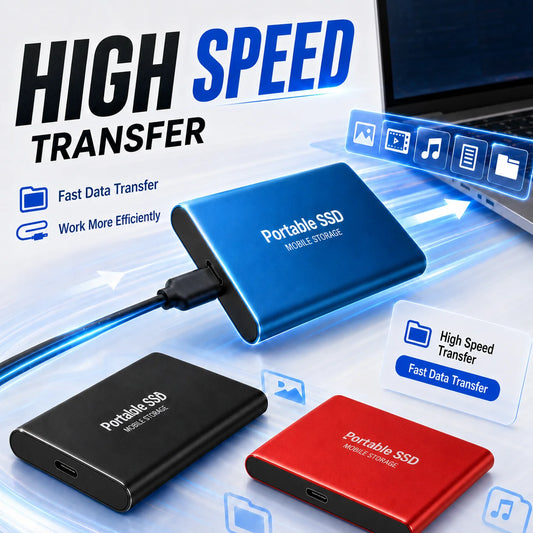 Portable External SSD – USB 3.0 & Type-C Storage Drive