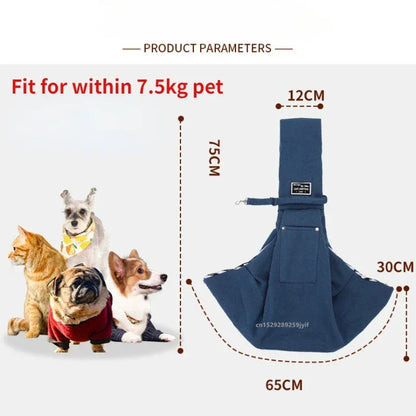 Comfortable Pet Crossbody Shoulder Bag Outdoor Travel Portable Cat Puppy Sling Carrier Bag Dog Carrying Supplies - Urbizia