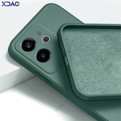 Luxury Dual Layer Cellphone Case for Realme GT6 GT 6 China 5G Full Camera Protection Soft Square Liquid Silicone Cover RealmeGT6