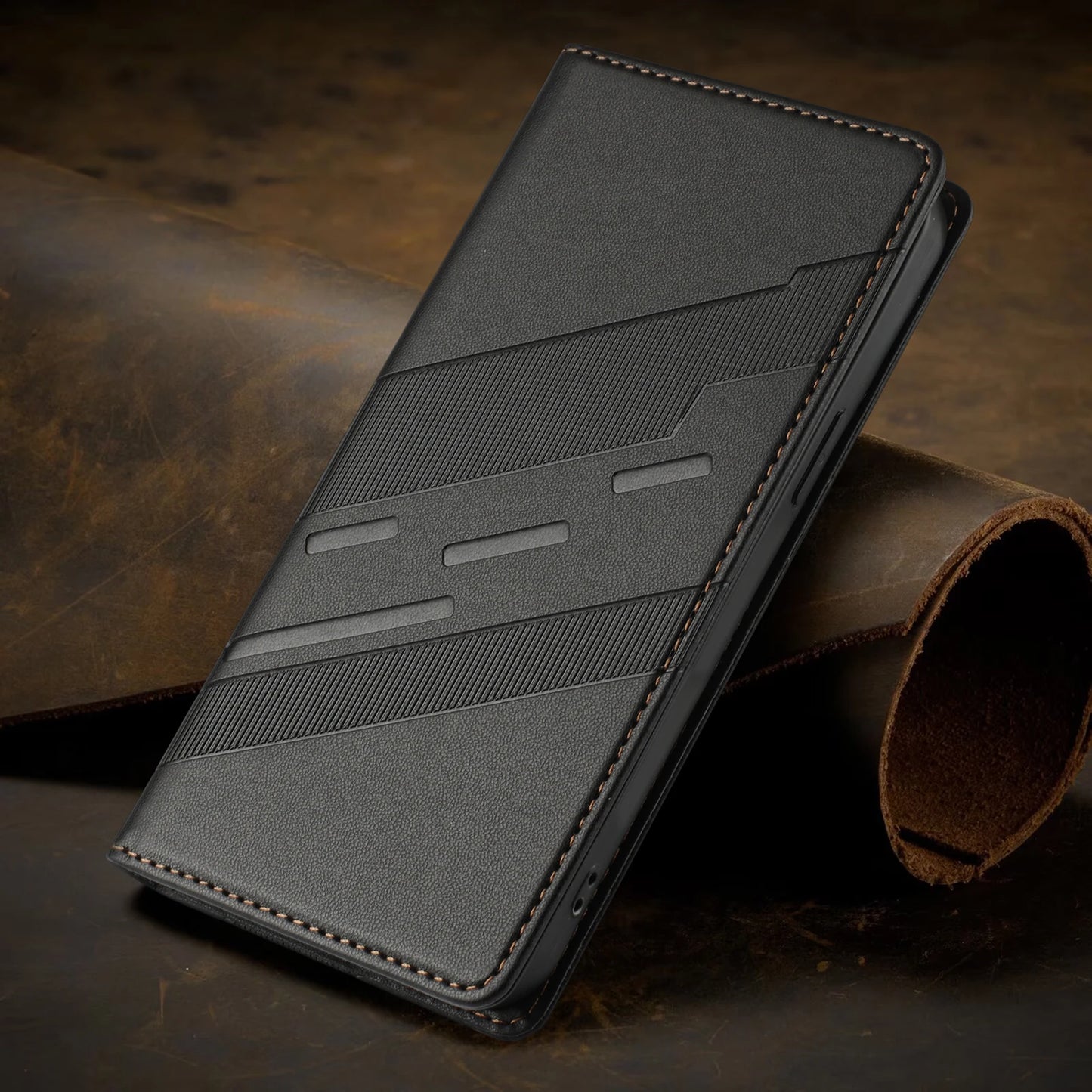 Magnetic Leather Wallet Case for Samsung Galaxy S26 S25 S24 S23 S22 S21 S20 Ultra Plus FE Phone Flip Cover Bussiness Card Holder