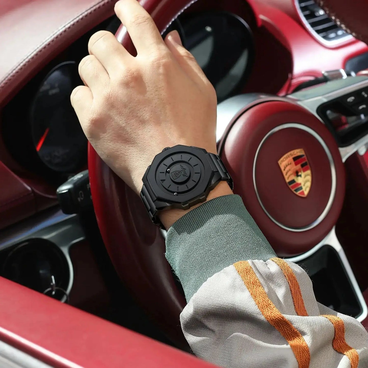POEDAGAR Top Original Casual Watch For Men Waterproof Luxury Fashion Men's Clock Stainless Steel Man Wristwatch Quartz Sport+Box