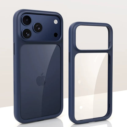 Smart Camera Touch Button Crystal Clear Blackplate Phone Case For iPhone 18 17 Pro Max 18Pro Soft Silicone Edge Shockproof Cover