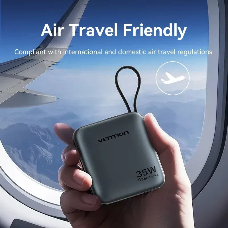 35W Mini Power Bank 10000mAh PD Fast Charging Portable