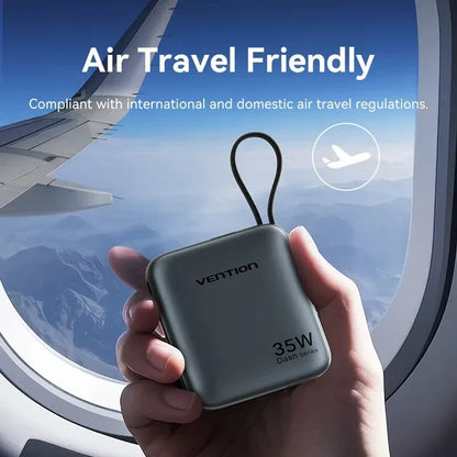 35W Mini Power Bank 10000mAh PD Fast Charging Portable
