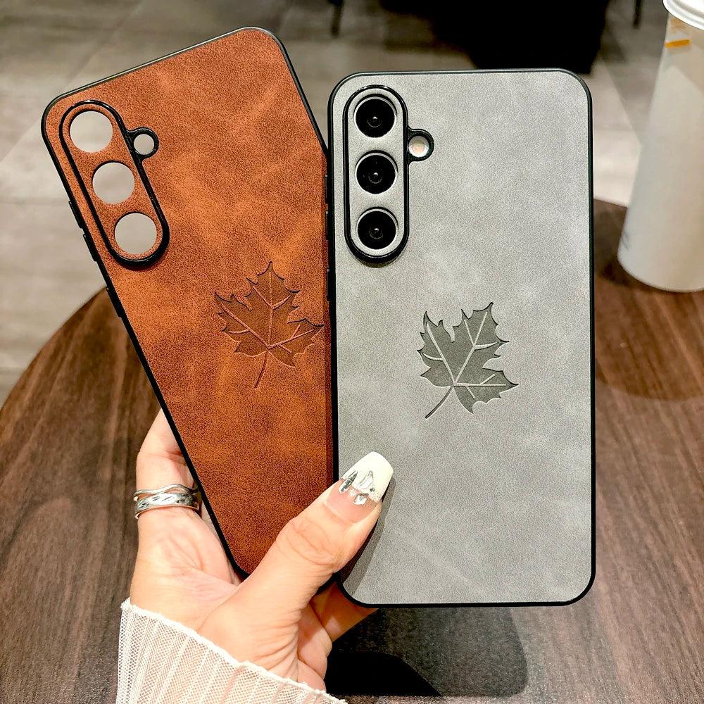 Retro Leather Full Coverage Case for Samsung Galaxy