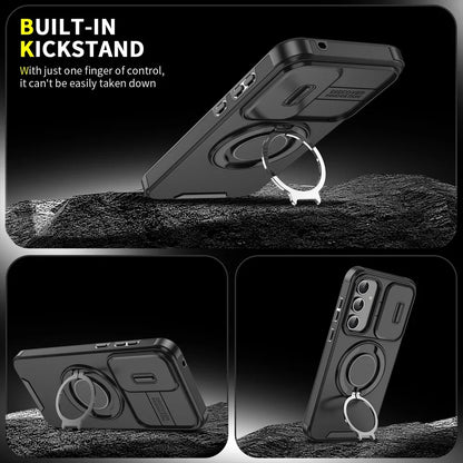 Case For Samsung Galaxy S26 S25 S24 S23 S22 S21 Ultra Plus S25 Edge S25FE S24FE Slide Camera Protect Magnetic holder Armor Cover