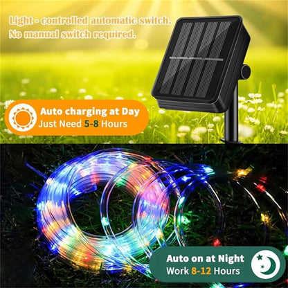 Solar 200 LED Rope Fairy Lights