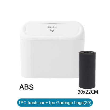 Car Trash Can (with Lid) Contains 60 (300) Garbage Bags, Small Car Trash Can, Leak-proof Mini Car Accessories