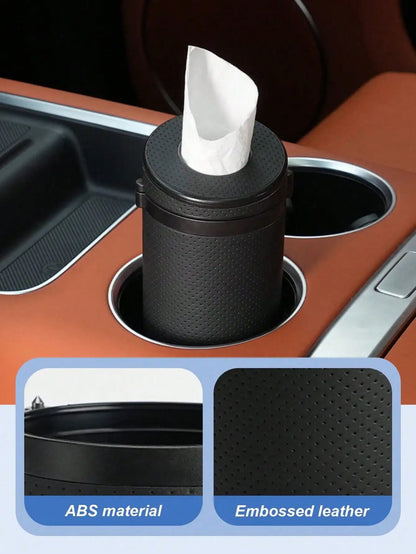 1Pc Car Tissue Box with Emergency Window Breaker – ABS Material, Universal for All Cars, SUVs and Trucks