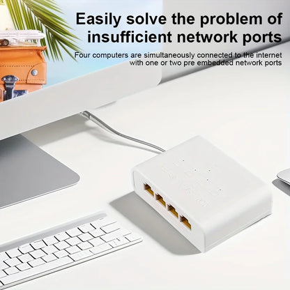 Magecam RJ45 Network Switch Hub 1 In 4 Out Converter 1000Mbps Gigabit Ethernet Switch Hub Wire Divider PC LAN Extend Adapter