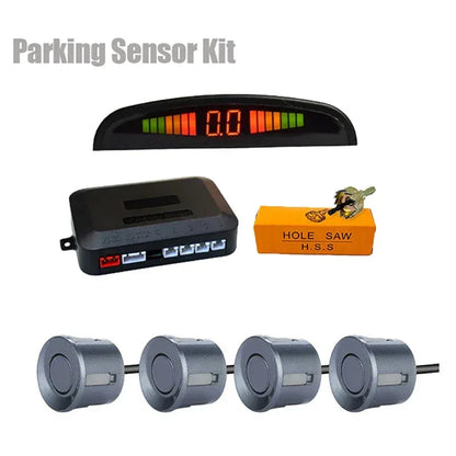 Car LED Parking Sensor Kit with 4 Radar Accurate Digital Display of Obstacle Distance Alarm Parktronic Kit Suitable For Most Car - Urbizia