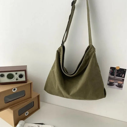 Spring 2026 Japanese Style Canvas Messenger Bag for Men Retro Thickened Sturdy Free Shipping
