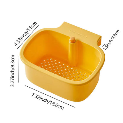 Kitchen Sink Filter Basket – One-Click Press Drain Storage Rack