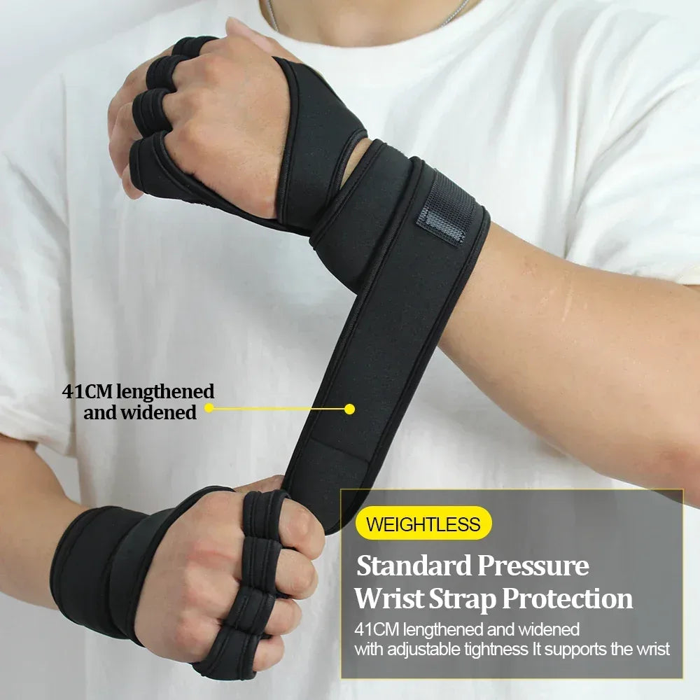 Training Sport Gloves for Men Women Workout Gloves Fitness Body Building Weightlifting Gym Hand Wrist Palm Protector Gloves - Urbizia