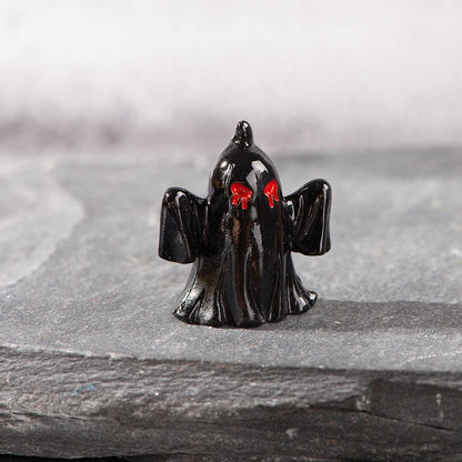 Miniature Halloween Resin Figurines – 3D Horror Raven, Tombstone, Ghost & Skull Ornaments